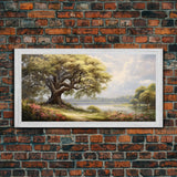 Lake Wall Art, Tree Art, Nature Landscape Wall Art, Panoramic Art, Wall Art, Canvas Art, Landscape Art, Real Estate Gift, Above Bed Art