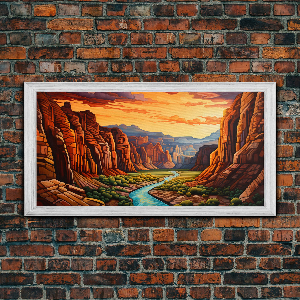 Canyon Wall Art, River Wall Print, Panoramic Art, Wall Art, Canvas Art, Landscape Art, Gift For Him, Rustic Wall Decor, Teen Boy Wall Art