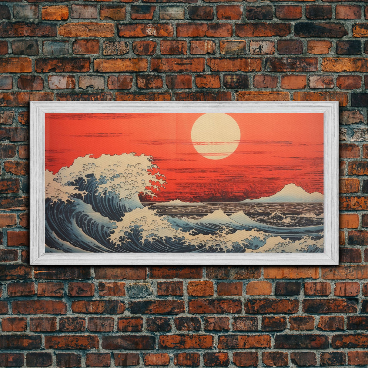 Sunset Print, Ocean Wave Wall Art, Seascape Art, Wave Wall Art, Panoramic Art, Wall Art, Canvas Art, Landscape Art, Southern Wall Art, Print