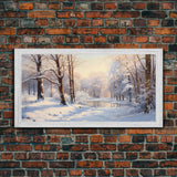 Winter Wall Art,  Forest Art, Winter Forest Print, Panoramic Landscape, Wall Art, Canvas Wall Art, Landscape Art Print, Office Wall Décor