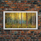 Forest Wall Art, Summer Art, Trees Wall Print, Panoramic Art, Wall Art, Canvas Art, Landscape Art, Gift For Coworker, Country Wall Art