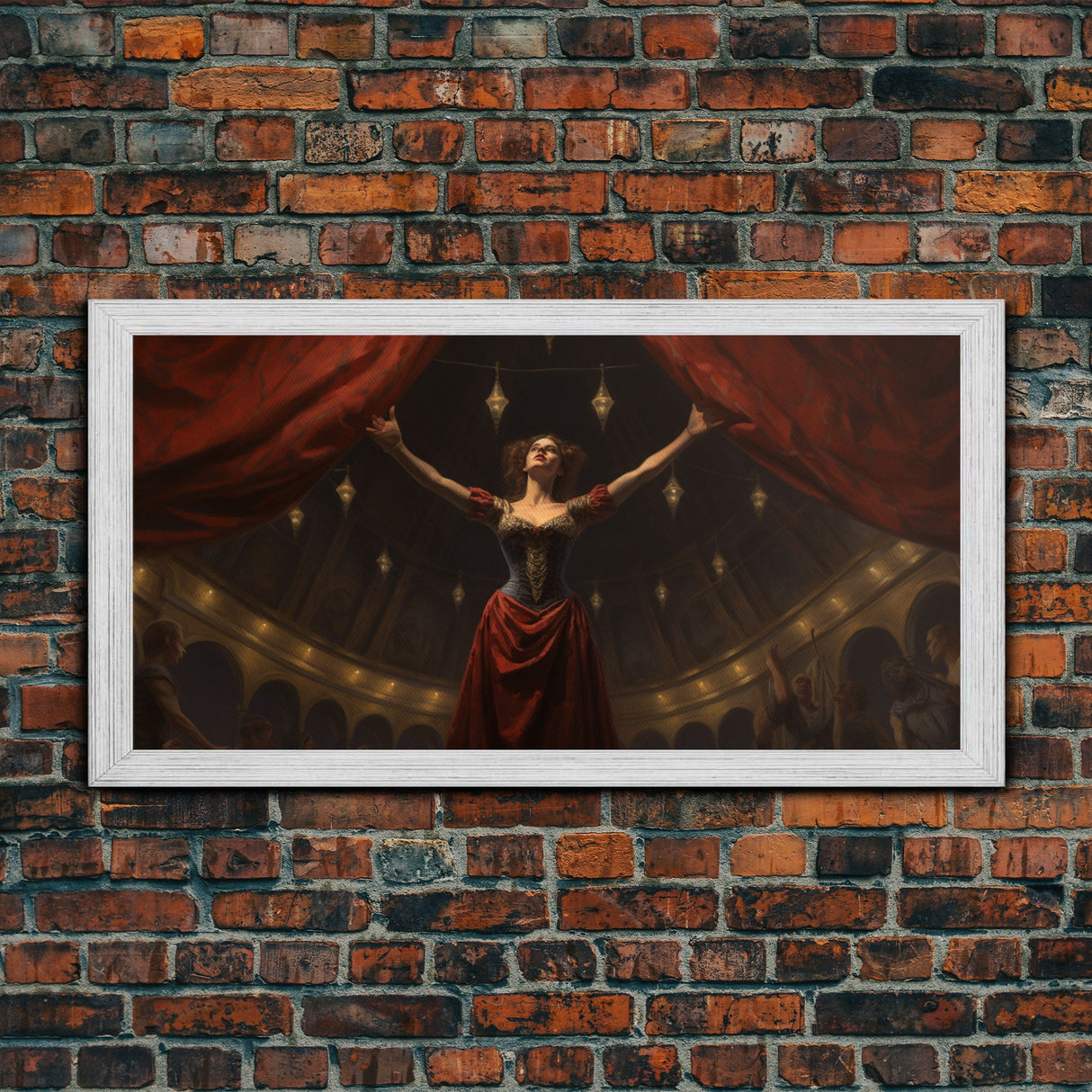 The Haunted Circus, Unique Halloween Art, Framed Canvas Print, Halloween Poster Art, Horror Prints