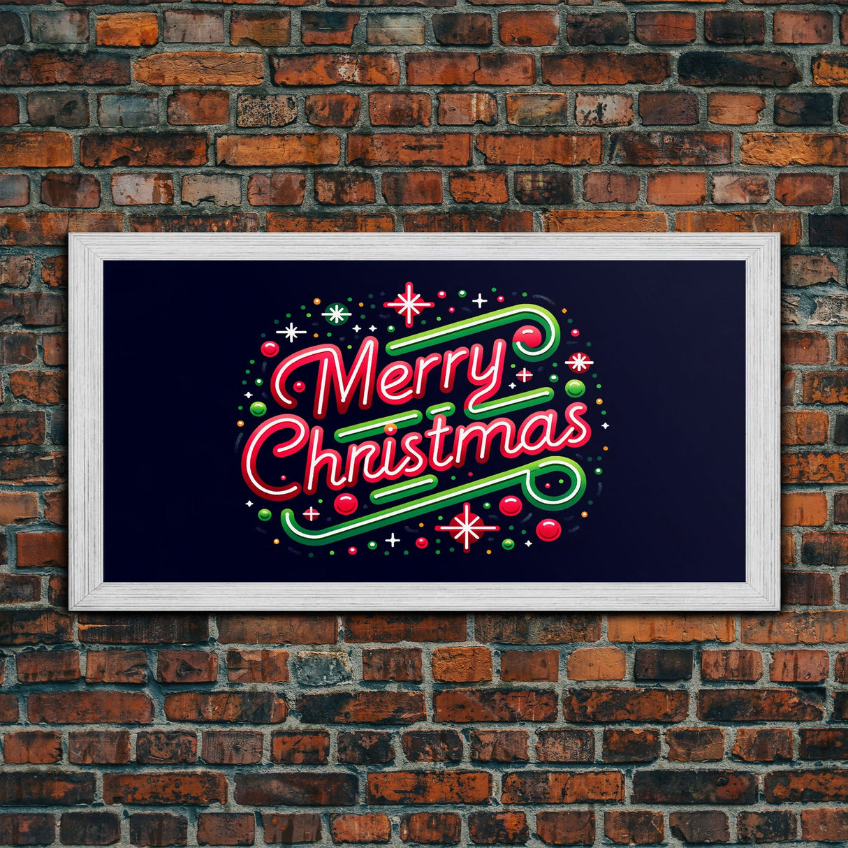 Merry Christmas Sign - Christmas Decor - Framed Canvas Print Sign - Canvas Sign - Xmas Decor -  Holiday Decor