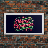 Merry Christmas Sign - Christmas Decor - Framed Canvas Print Sign - Canvas Sign - Xmas Decor -  Holiday Decor