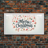 Merry Christmas Sign - Christmas Decor - Framed Canvas Print Sign - Canvas Sign - Xmas Decor -  Holiday Decor