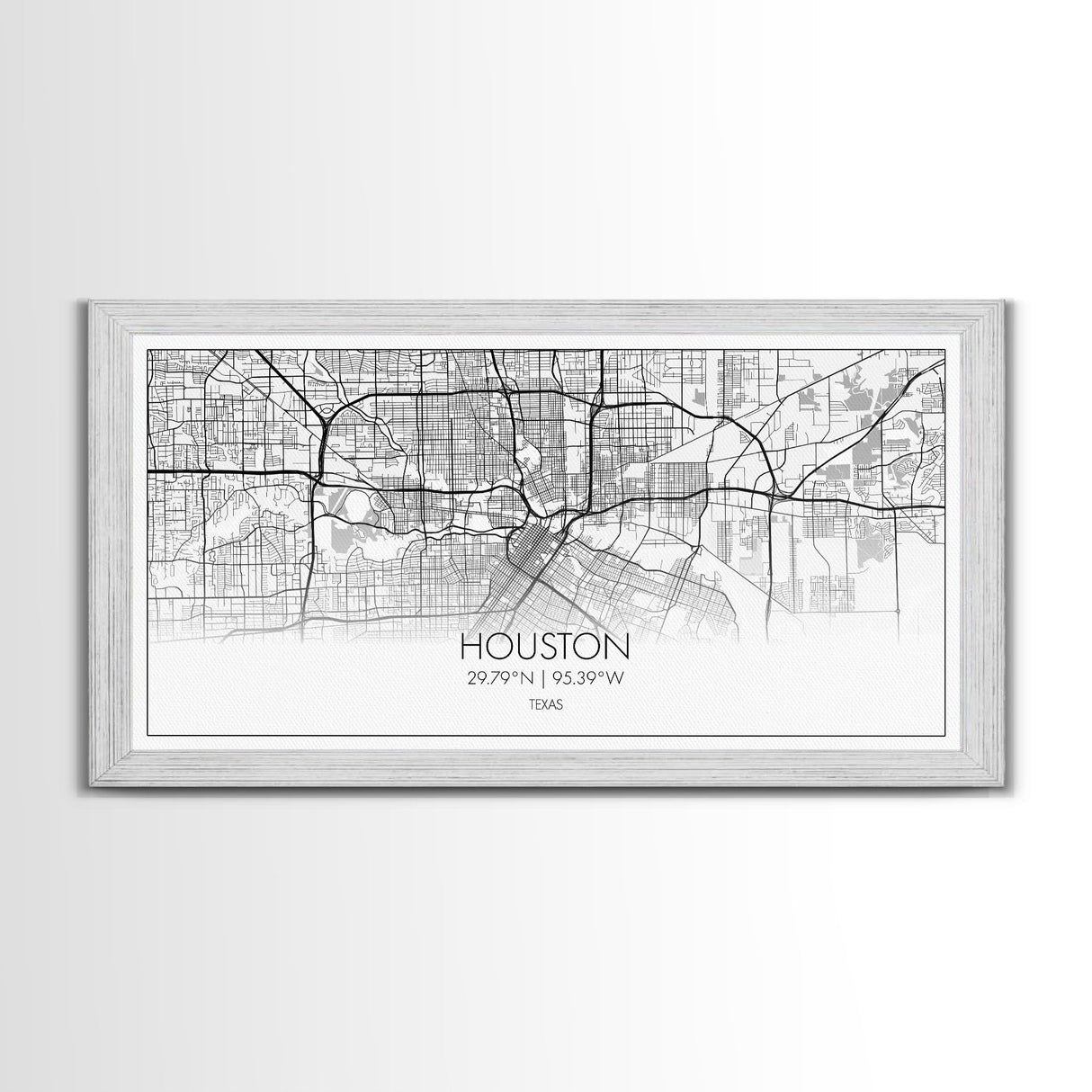 Houston City Map, Texas Map, Map Art, Modern Art, Wall Art, Canvas Art, Western Wall Art, Country Décor, Texas Wall Art, Anniversary Gift