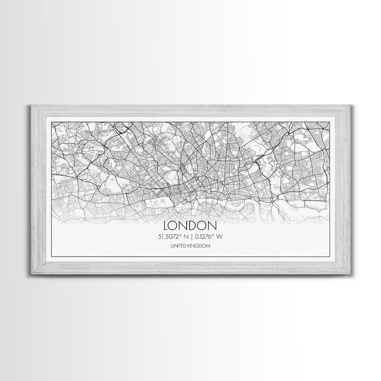 London City Map, England Map, Map Art, Modern Art, Wall Art, Canvas Art, Dorm Room Décor, Beach House Art, Travel Lover Gift, Home Décor