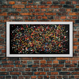 Large Original Abstract Painting Print For Living Room Jackson Pollock inspired Style Art Modern Pollock Style Splatter & Dripping Painting