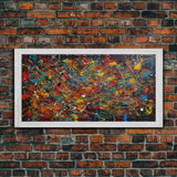 Large Original Abstract Painting Print For Living Room Jackson Pollock inspired Style Art Modern Pollock Style Splatter Wall Art