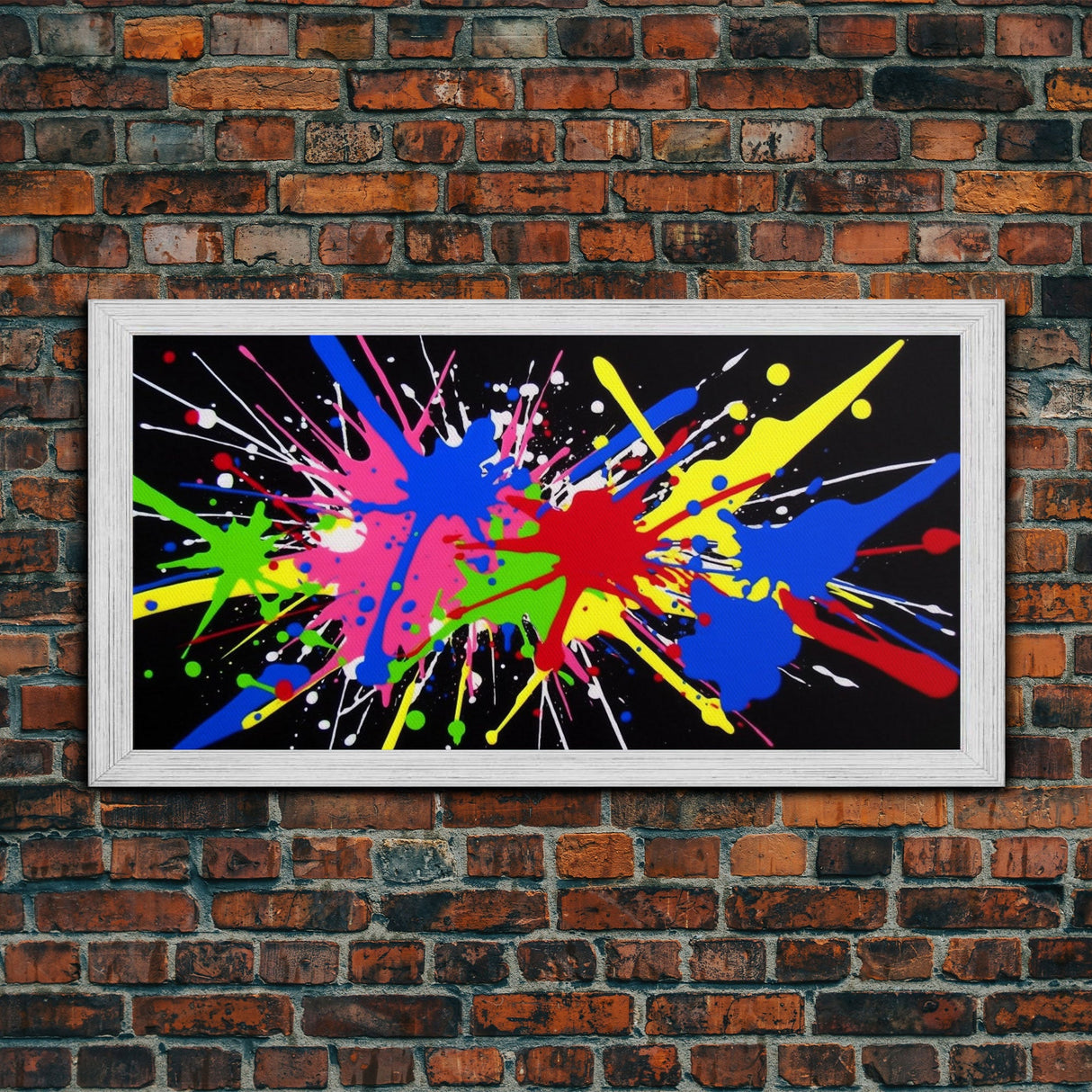 SPLAT! Graffiti Art - Colorful Painting / Canvas Print - Retro / Midcentury Style Abstract / Impressionist Art - Splatter Art