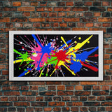 SPLAT! Graffiti Art - Colorful Painting / Canvas Print - Retro / Midcentury Style Abstract / Impressionist Art - Splatter Art