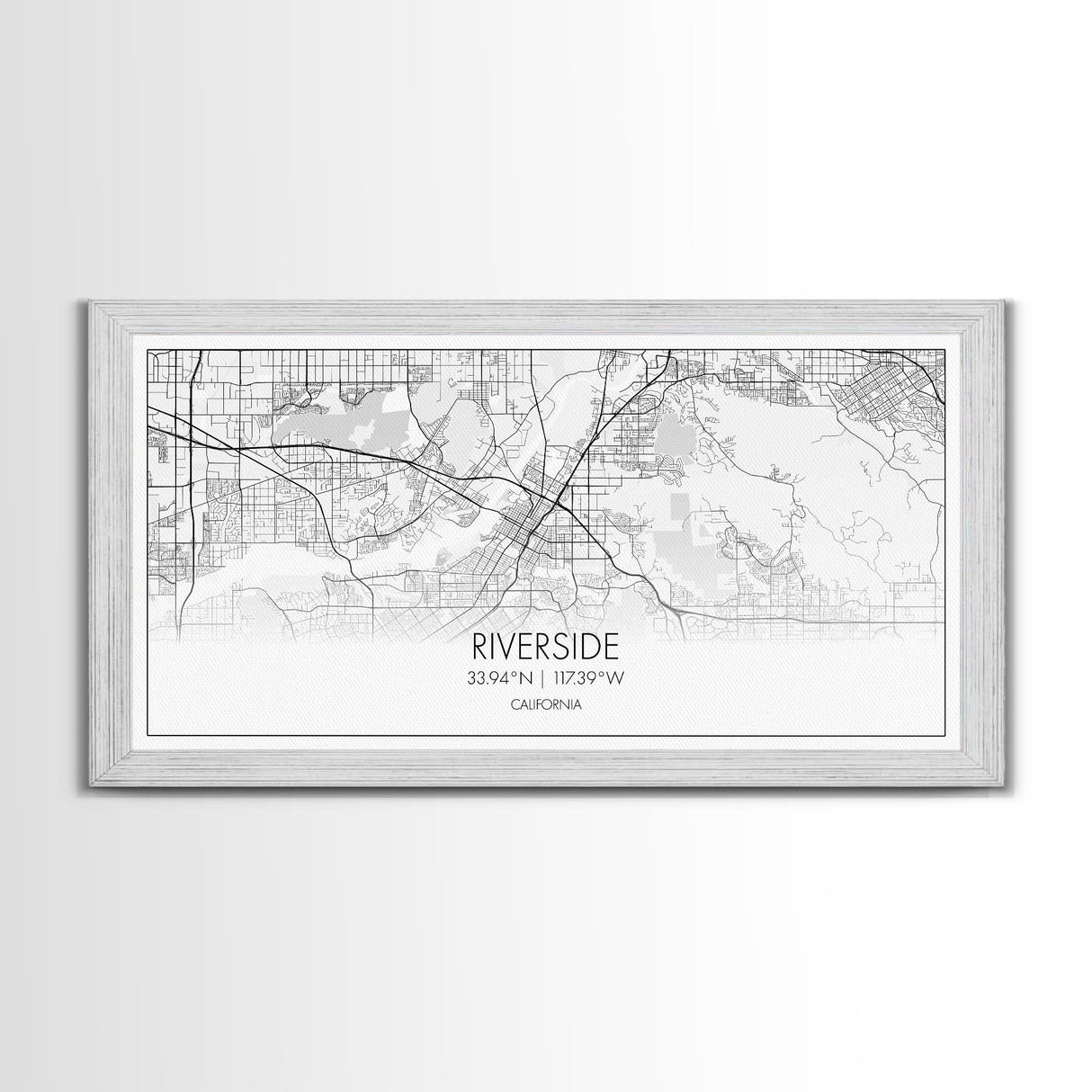 Riverside City Map, California Art, Map Print, Minimalist Wall Art, Wall Art, Canvas Art, Panoramic Wall Art, Gift For Graduation, Room Art