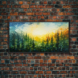 Forest Wall Art, Abstract Wall Art, Forest Painting, Wall Art, Canvas Print, Wall Hanging, Landscape Art, Home Office Art, Southern Decor