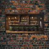 Tavern Art, Prohibition Wall Art, Canvas Print, Saloon Wall Art, Wall Hanging, Panoramic Art, Bar Decor, Country Home Decor, Client Gift