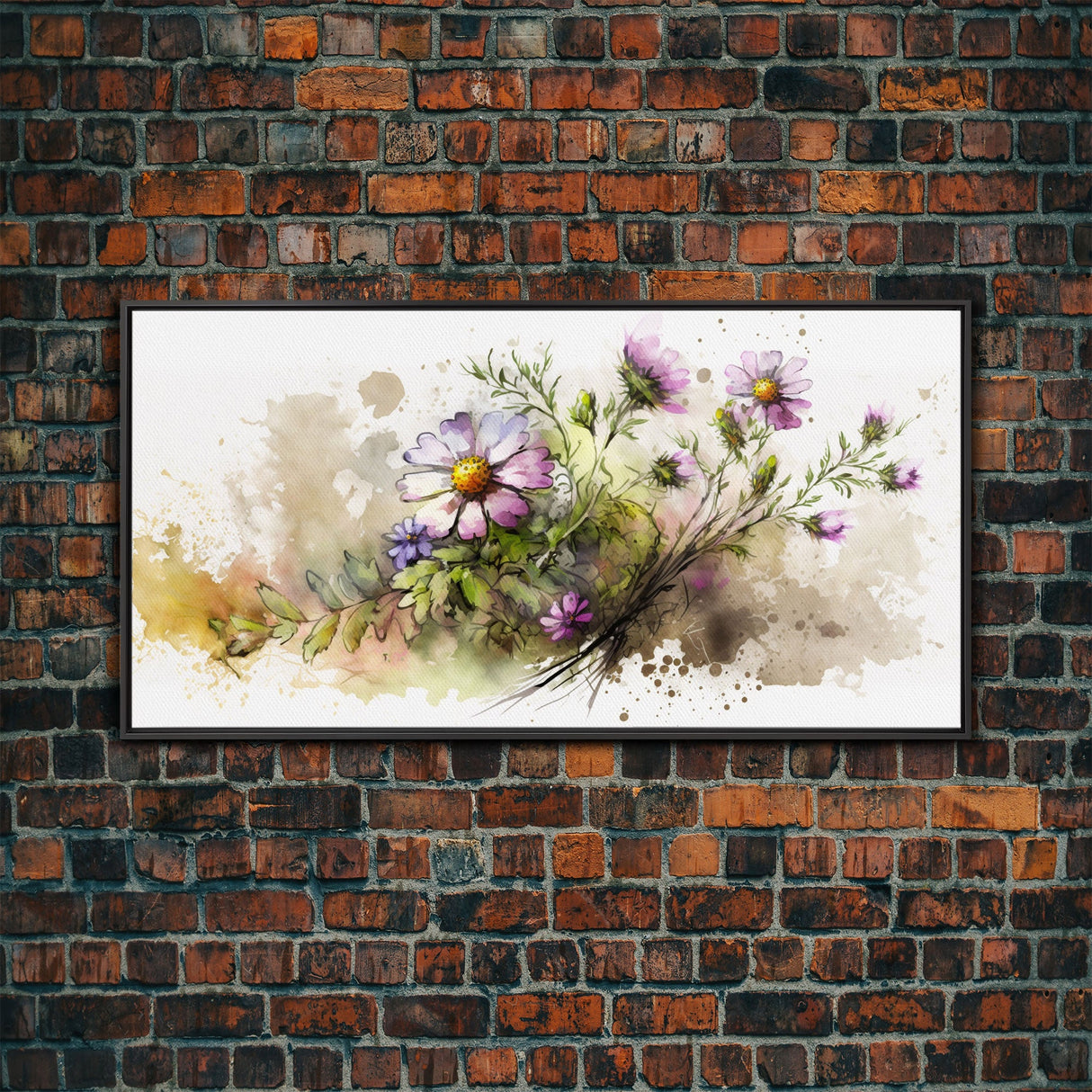 Abstract Wildflower Meadow Painting, Colorful Vibrant Botanical Art Prints, Abstract Mixed Media flower Art, Extra Large Painting, Wall Art