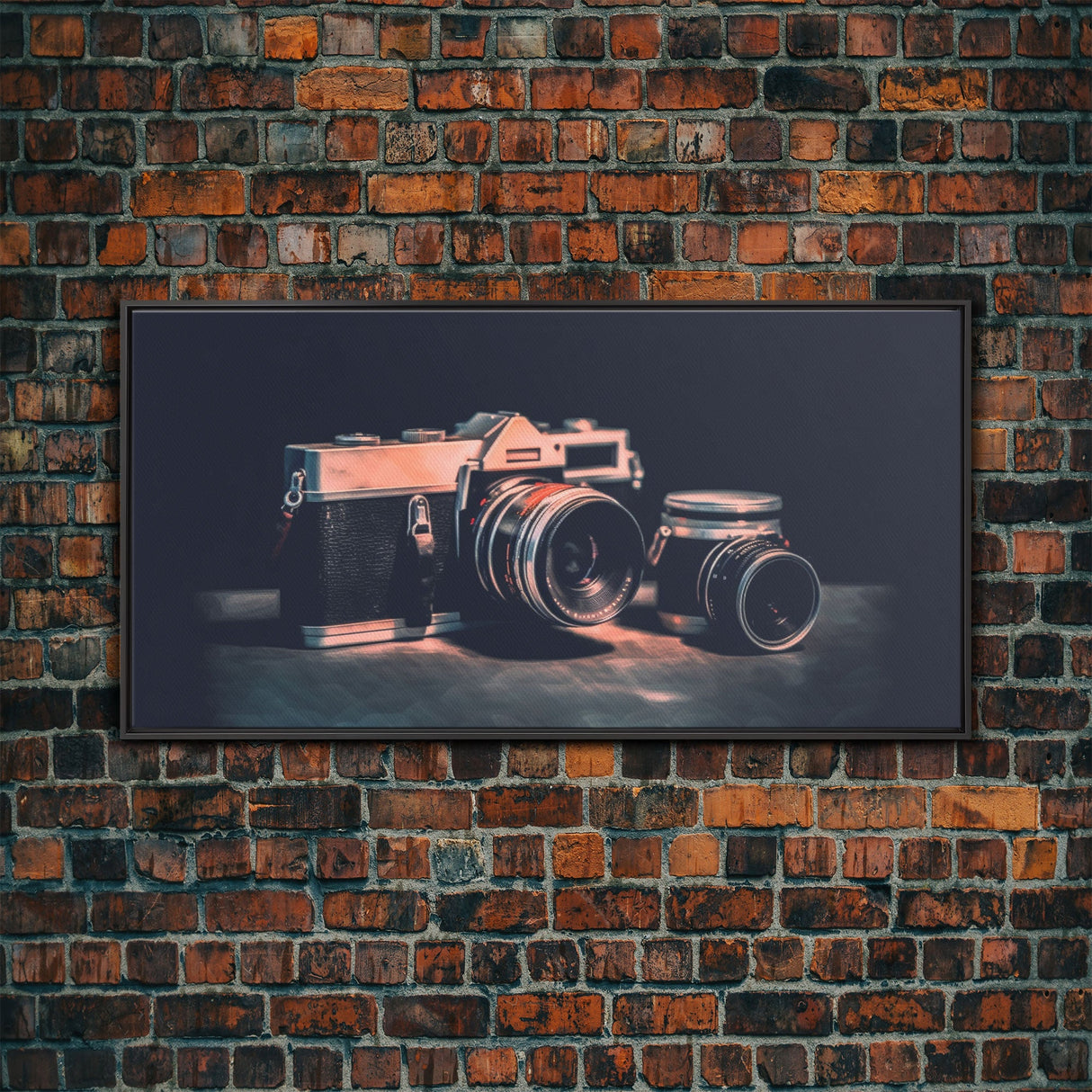 Film Camera Wall Decor, Camera Wall Art, Retro Wall Art, Photography Art, Panoramic Wall Decor, Canvas Print, Wall Art, Framed Canvas Art