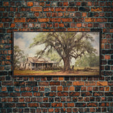 Abandoned House Wall Decor, Rural Wall Decor, Old Farm House Wall Decor, Panoramic Wall Decor, Canvas Print, Wall Art, Framed Canvas Art