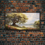 Lake Wall Art, Tree Art, Nature Landscape Wall Art, Panoramic Art, Wall Art, Canvas Art, Landscape Art, Real Estate Gift, Above Bed Art