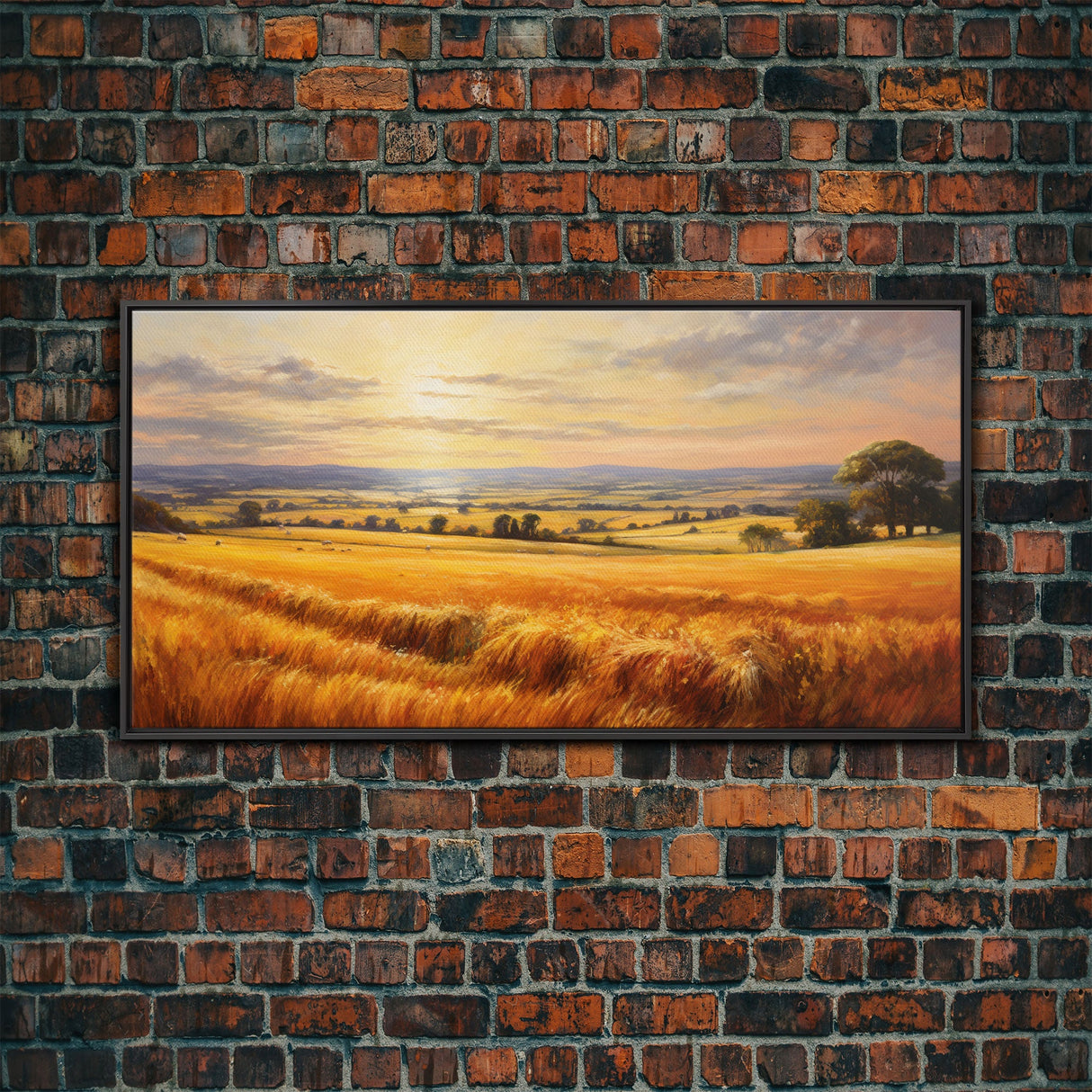 Wheat Wall Art, Countryside Wall Art, Wheat Field, Panoramic Art, Wall Art, Canvas Art, Landscape Art, Landscape Print, Camper Wall Decor