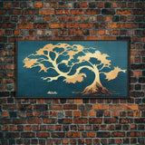 Japanese Bonsai Tree Abstract Art, ready to hang canvas print, cool unique wall decor, framed wall art, Living Room Wall Decor