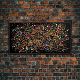 Large Original Abstract Painting Print For Living Room Jackson Pollock inspired Style Art Modern Pollock Style Splatter & Dripping Painting