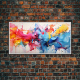 Set of 3 Alcohol Ink Wall Art, Color Explosion Framed Print Canvas Wall Art, Modern Abstract Alcohol Ink Painting Canvas Art for Living Room