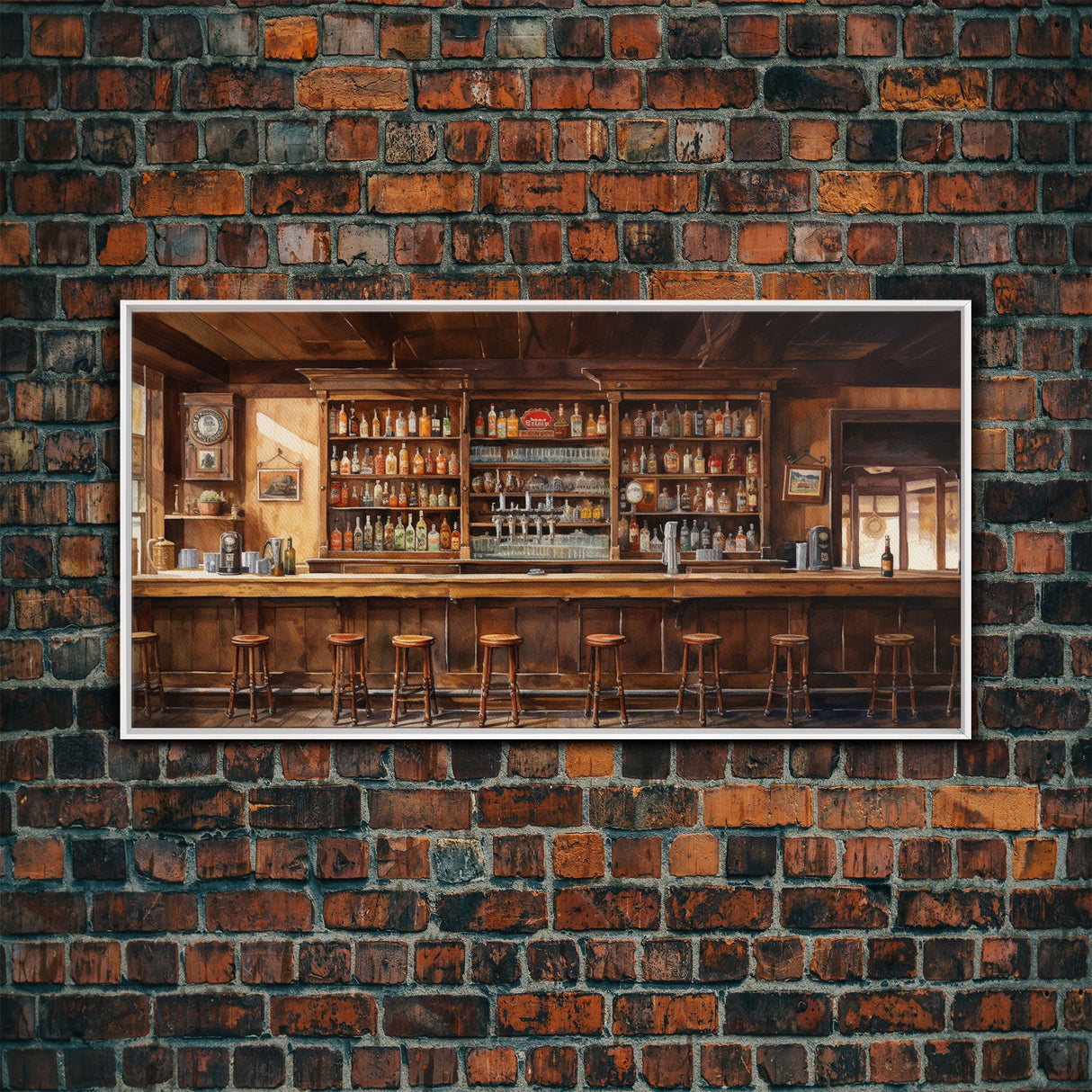 Tavern Wall Art, Western Wall Art, Prohibition Wall Art, Canvas Print, Wall Hanging, Panoramic Art, Western Wall Decor, Game Room Art