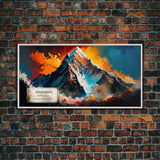 Annapurna II, Wall Art, Original Mountain Painting Print, Travel Poster, Mountain Landscape Wall Decor, Abstract Mountain Art