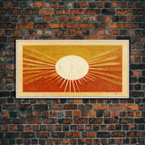 Abstract Midcentury Modern Sunburst, Canvas Print, Art Deco Style wall art, sun with sun rays, sun burst, boho style, ready to hang