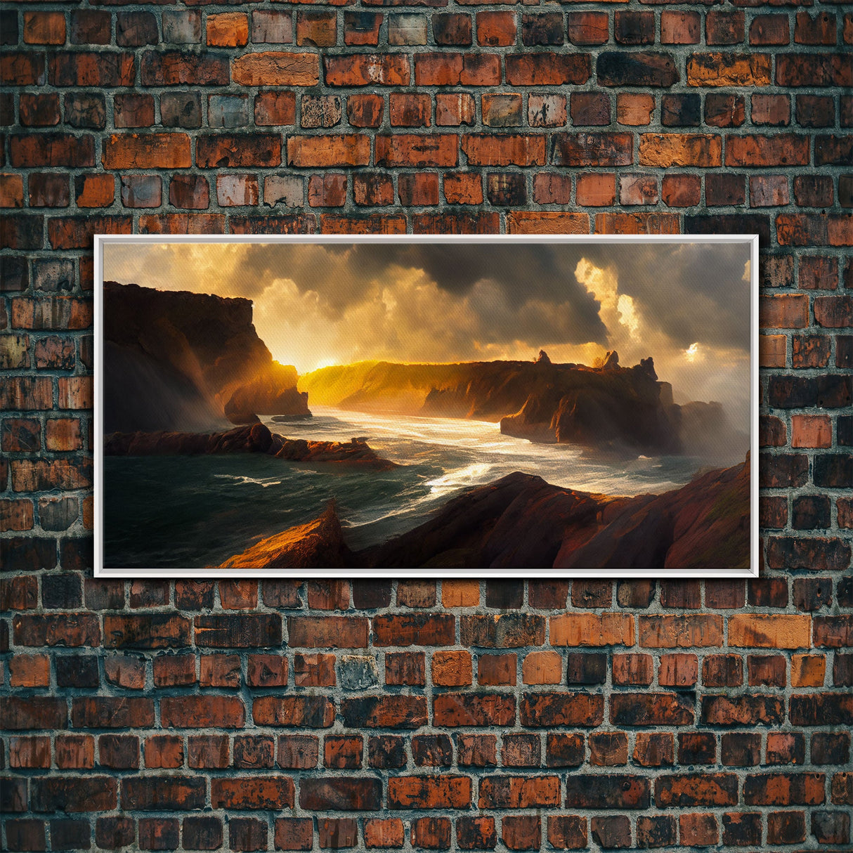 Cliffs and the sea, canvas print, ocean wall art