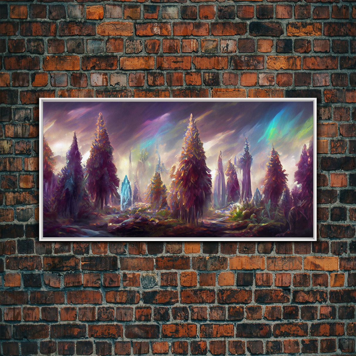 Psychedelic wall art canvas print, trippy wall art, Panoramic nature landscape wall art, fantasy art