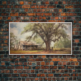 Abandoned House Wall Decor, Rural Wall Decor, Old Farm House Wall Decor, Panoramic Wall Decor, Canvas Print, Wall Art, Framed Canvas Art