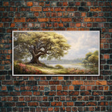 Lake Wall Art, Tree Art, Nature Landscape Wall Art, Panoramic Art, Wall Art, Canvas Art, Landscape Art, Real Estate Gift, Above Bed Art