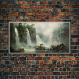 Waterfall, Nature Wall Art, River Wall Art, Jungle Wall Art Panoramic Art, Wall Art, Canvas Art, Landscape Art, Landscape Print, Client Gift