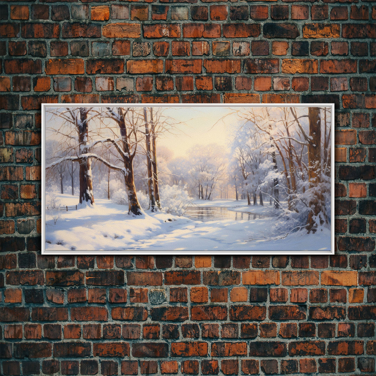 Winter Wall Art,  Forest Art, Winter Forest Print, Panoramic Landscape, Wall Art, Canvas Wall Art, Landscape Art Print, Office Wall Décor