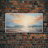 Ocean Art, Beach Wall Art, Summer Wall Art, Seascape Wall Art, Ocean Sunset Art, Panoramic Art, Wall Art, Canvas Art, Landscape Art Print