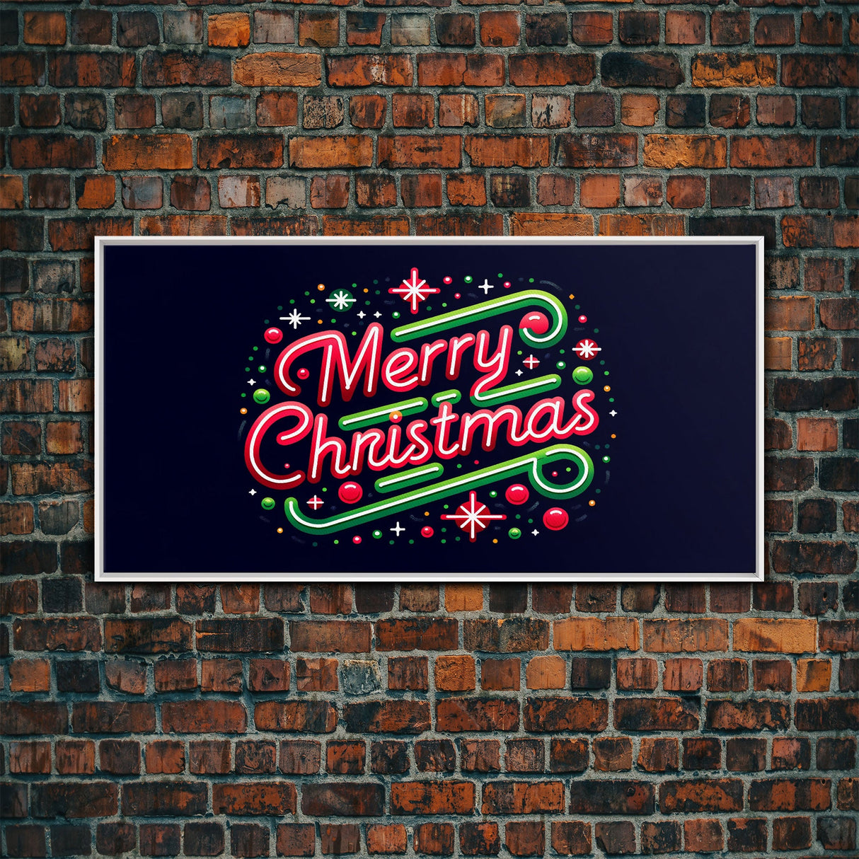 Merry Christmas Sign - Christmas Decor - Framed Canvas Print Sign - Canvas Sign - Xmas Decor -  Holiday Decor