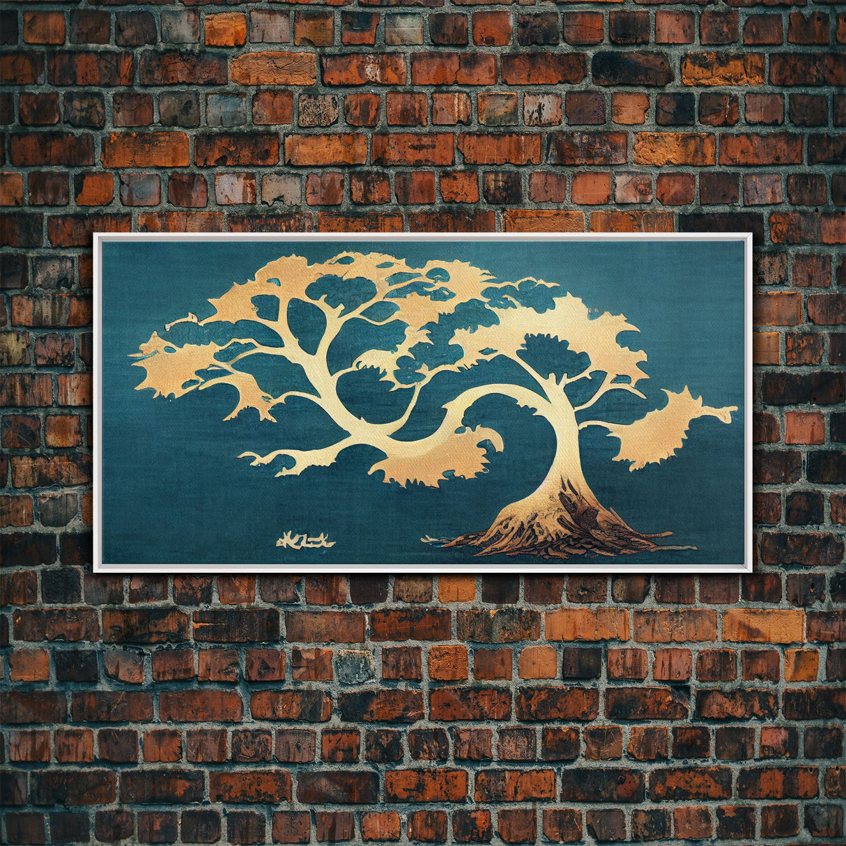 Japanese Bonsai Tree Abstract Art, ready to hang canvas print, cool unique wall decor, framed wall art, Living Room Wall Decor