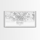 Bucharest Street Map, Romania Map, Map Print, Modern Art, Wall Art, Canvas Art, Trendy Room Décor, Thank You Gift, Wall Décor Bedroom