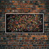 Large Original Abstract Painting Print For Living Room Jackson Pollock inspired Style Art Modern Pollock Style Splatter & Dripping Painting