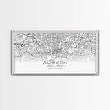 Washington City Map, District Of Columbia Art, Map Print, Modern Wall Art, Wall Art, Canvas Art, Home Décor Prints, Indie Room Décor