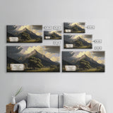 Mount Yale, Mountains of Colorado, Travel Poster Wall Art, Framed Canvas Print, American Mountains, Mountain Landscape Painting