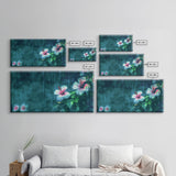 Hibiscus Flowers Wall Decor, Floral Wall Art, Tropical Flowers Wall Art, Panoramic Wall Decor, Canvas Print, Wall Art, Framed Canvas Art