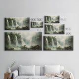 Waterfall, Nature Wall Art, River Wall Art, Jungle Wall Art Panoramic Art, Wall Art, Canvas Art, Landscape Art, Landscape Print, Client Gift