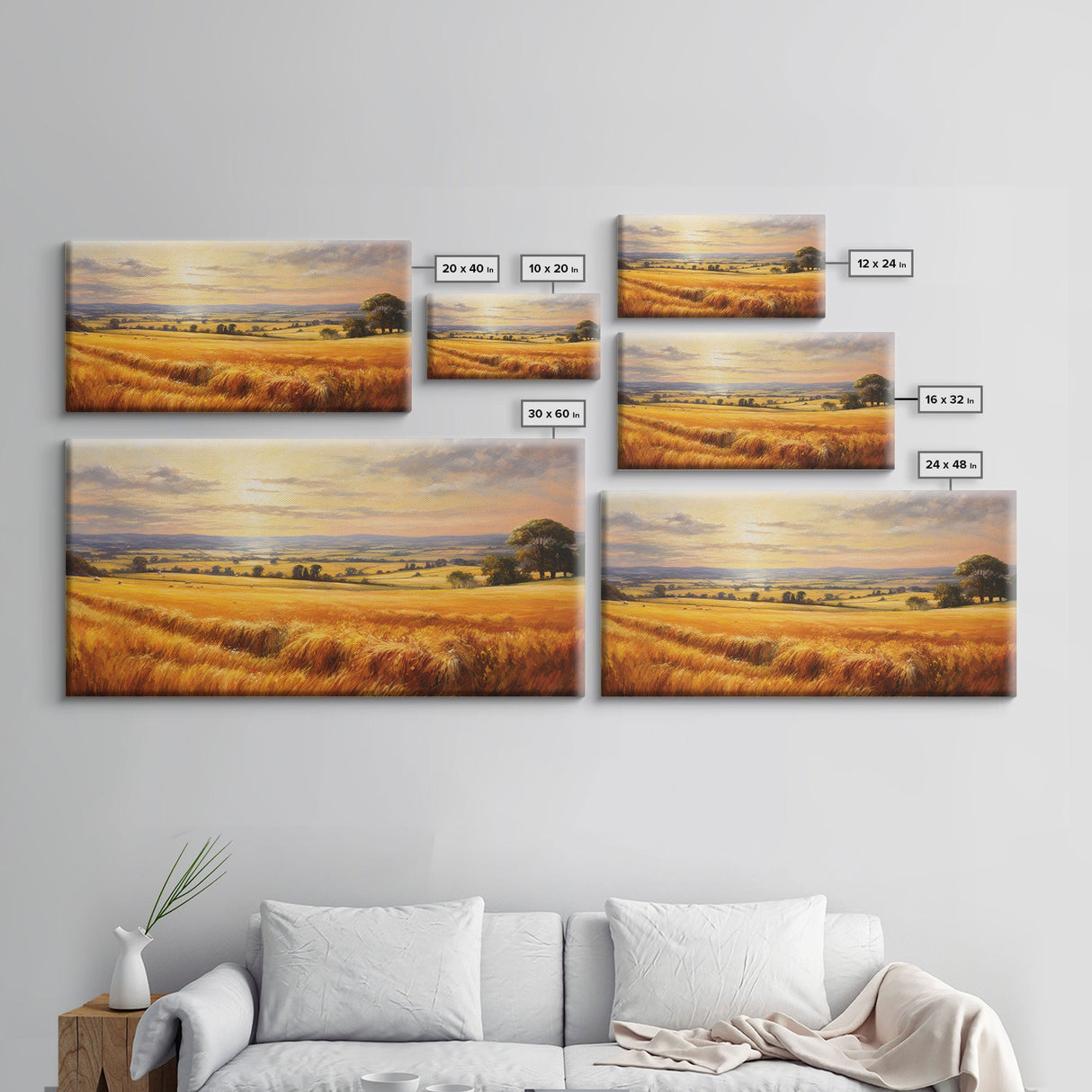 Wheat Wall Art, Countryside Wall Art, Wheat Field, Panoramic Art, Wall Art, Canvas Art, Landscape Art, Landscape Print, Camper Wall Decor