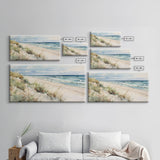 Framed Ocean Art, Beach Wall Art, Canvas Print, Framed Wall Art, Living Room Wall Decor, Abstract Landscape Art, Beach Painting