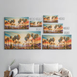 Desert Landscape, Palm Tree Wall Art, Sunset Wall Print, Panoramic Art, Wall Art, Canvas Art, Landscape Art, Thank You Gift, Home Décor