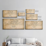 Beijing China map print poster or framed canvas, Beijing map print poster canvas, Beijing city map print poster canvas, Vintage Travel Art