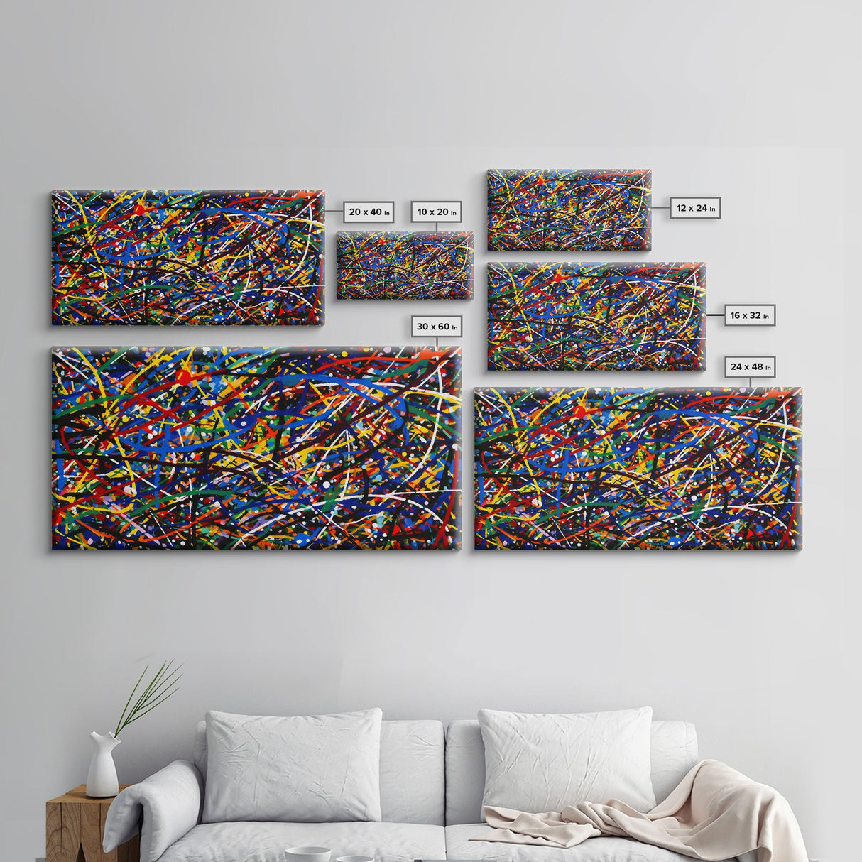 original abstract painting, Jackson Pollock style painting Print, modern abstract art, Colorful wall art, splatter Pollock Print Wall Art