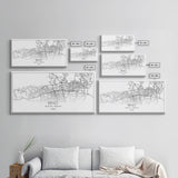 Reno City Map, Nevada Art, Map Print, Minimalist Wall Art, Wall Art, Canvas Art, Dorm Room Art, Panoramic Art, Gift For The Home, Room Décor